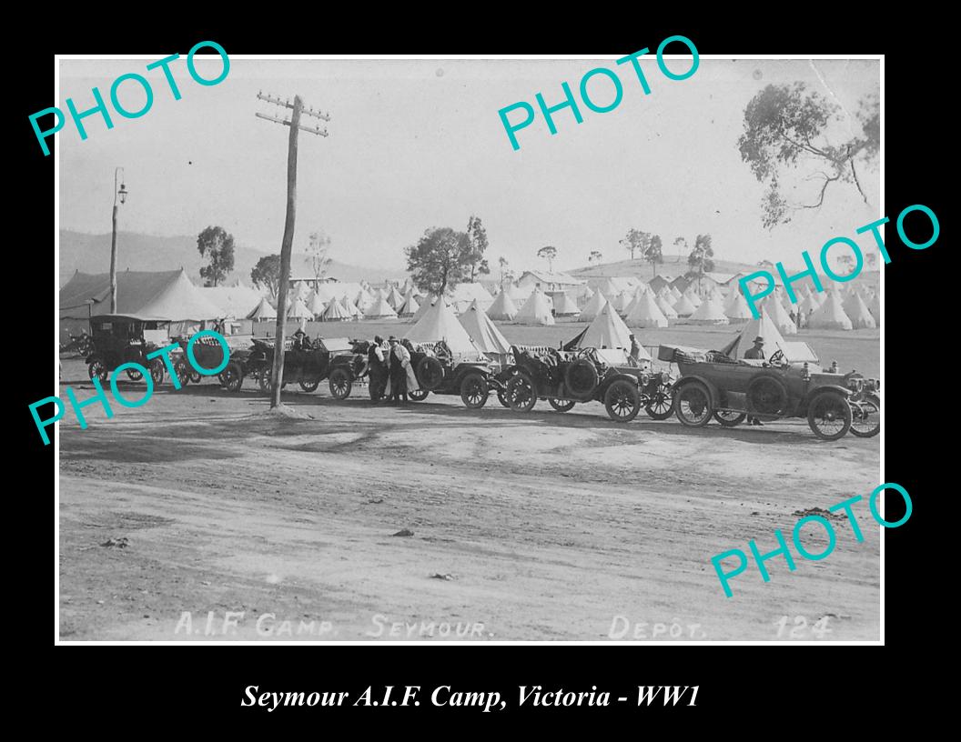 OLD LARGE HISTORIC PHOTO OF SEYMOUR, VICTORIA, AIF ARMY TRAINING CAMP WWI