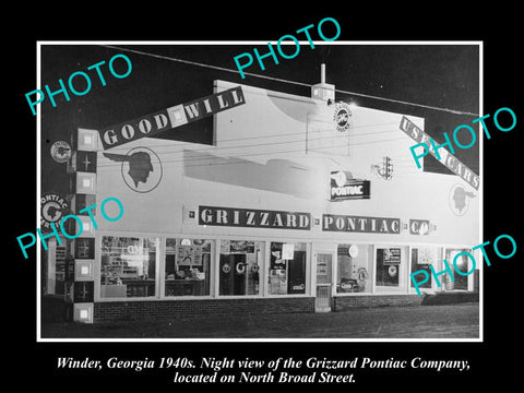 OLD LARGE HISTORIC PHOTO OF WINDER GEORGIA, THE PONTIAC COMPANY STORE c1940s