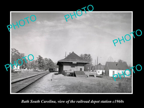 OLD HISTORIC PHOTO OF BATH SOUTH CAROLINA, RAILROAD DEPOT STATION c1960s