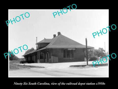 OLD HISTORIC PHOTO OF NINETY SIX SOUTH CAROLINA, RAILROAD DEPOT STATION c1950s