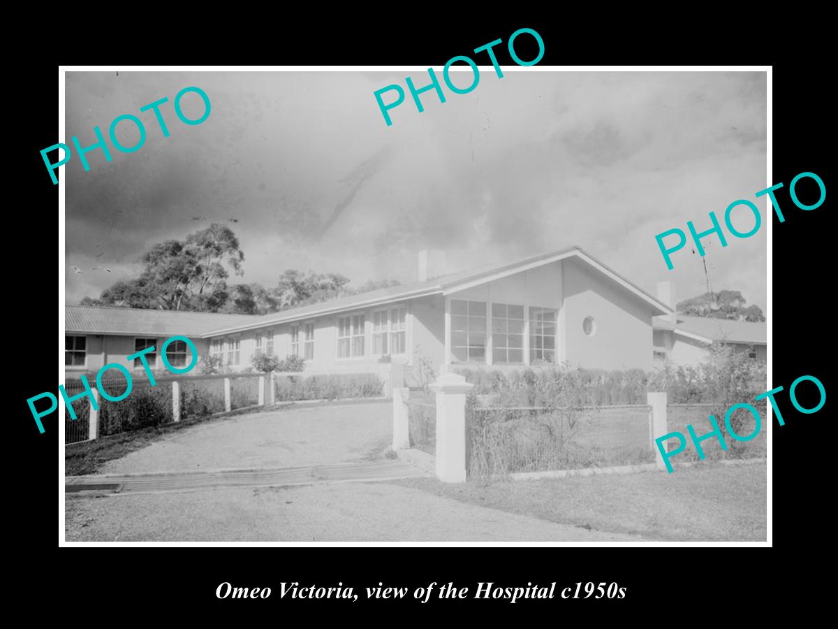 OLD LARGE HISTORIC PHOTO OF OMEO VICTORIA, VIEW OF THE HOSPITAL c1950s