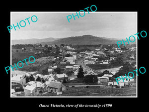 OLD LARGE HISTORIC PHOTO OF OMEO VICTORIA, VIEW OF THE TOWNSHIP c1890