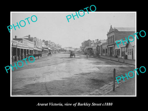 OLD LARGE HISTORIC PHOTO OF ARARAT VICTORIA, VIEW OF BARKLEY STREET c1880 2