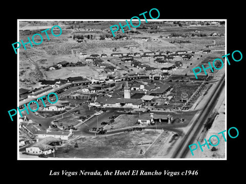 OLD LARGE HISTORIC PHOTO OF LAS VEGAS NEVADA, THE EL RANCHO VEGAS HOTEL c1946