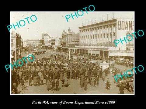 OLD LARGE HISTORIC PHOTO OF PERTH WESTERN AUSTRALIA, BOANS DEPARTMENT STORE 1880