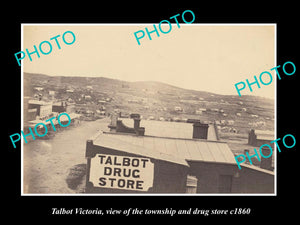 OLD LARGE HISTORIC PHOTO OF TALBOT VICTORIA, VIEW OF THE TOWNSHIP c1860