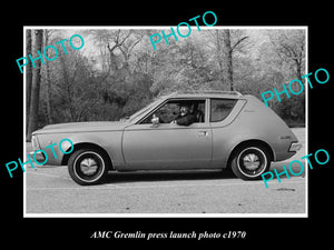 OLD LARGE HISTORIC PHOTO OF AMC GREMLIN CAR LAUNCH PRESS PHOTO 3 c1970