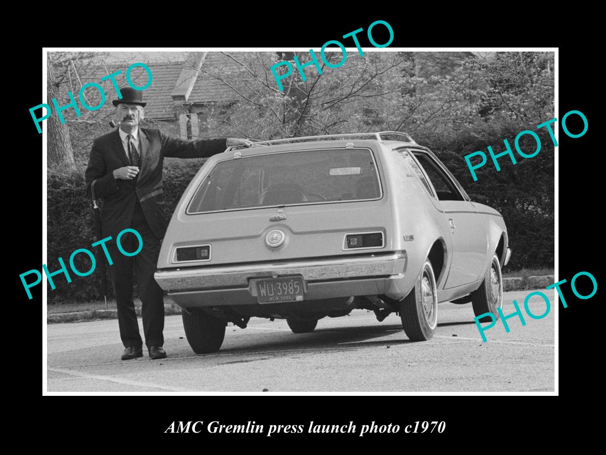 OLD LARGE HISTORIC PHOTO OF AMC GREMLIN CAR LAUNCH PRESS PHOTO 4 c1970