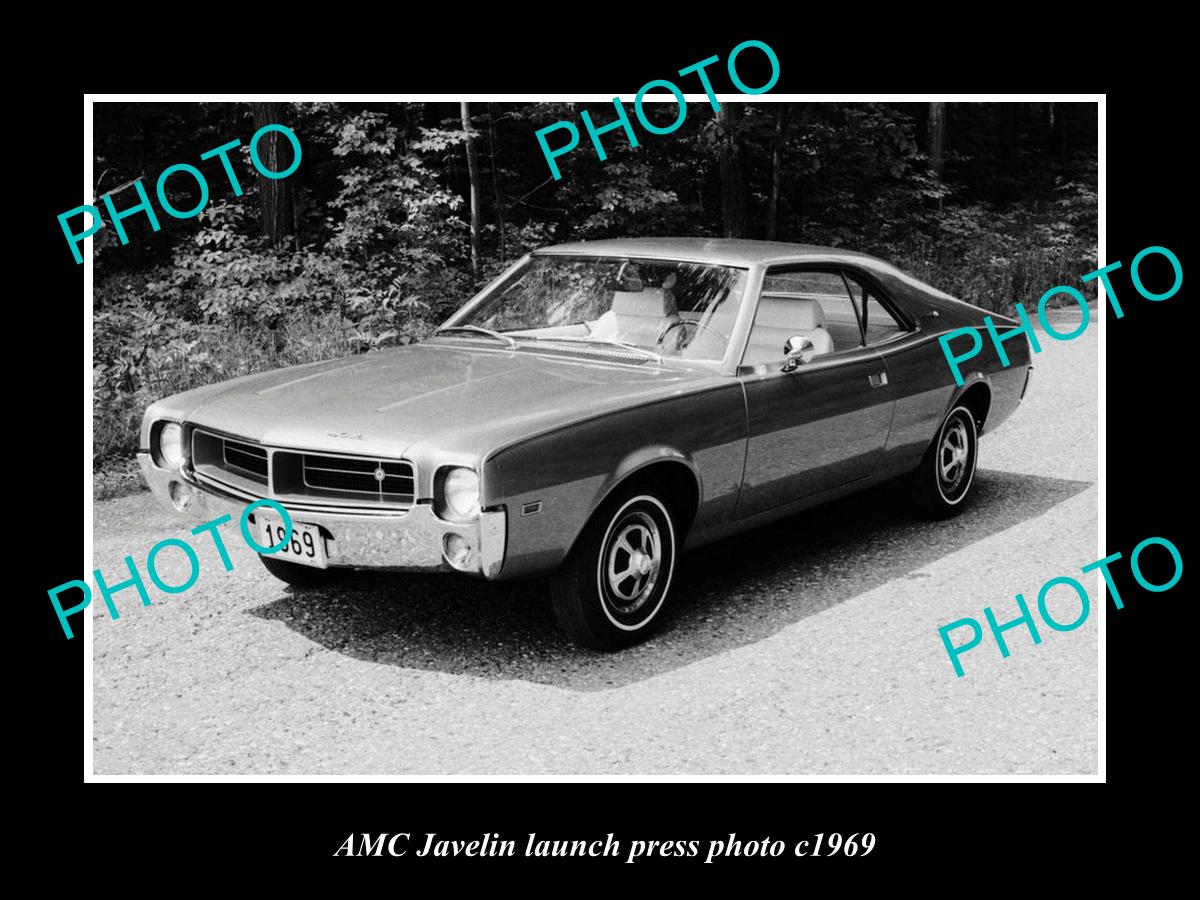 OLD LARGE HISTORIC PHOTO OF AMC JAVELIN CAR LAUNCH PRESS PHOTO c1969 1