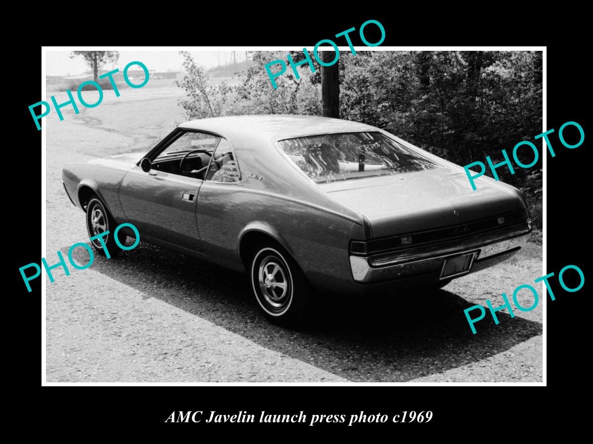 OLD LARGE HISTORIC PHOTO OF AMC JAVELIN CAR LAUNCH PRESS PHOTO c1969 2