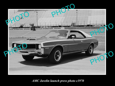 OLD LARGE HISTORIC PHOTO OF AMC JAVELIN CAR LAUNCH PRESS PHOTO c1970 1