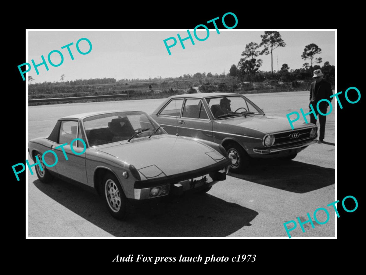 OLD LARGE HISTORIC PHOTO OF AUDI FOX CAR LAUNCH PRESS PHOTO c1972 2