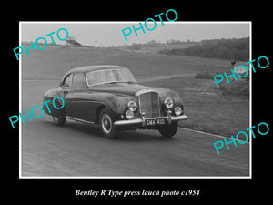 OLD LARGE HISTORIC PHOTO OF BENTLEY R TYPE CAR LAUNCH PRESS PHOTO c1954 2