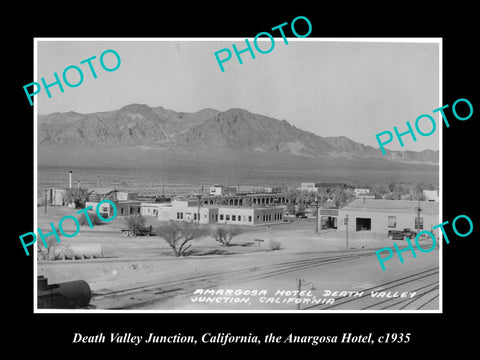 OLD LARGE HISTORIC PHOTO OF DEATH VALLEY JUNCTION CALIFORNIA ANARGOSA HOTEL 1935