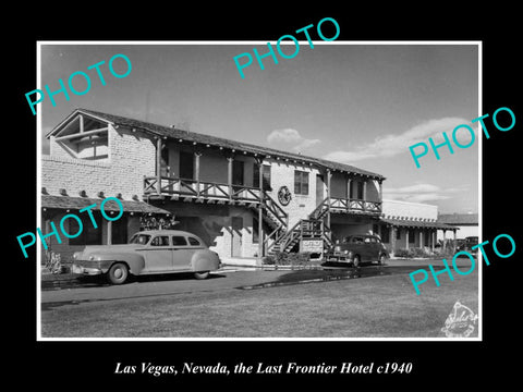 OLD LARGE HISTORIC PHOTO OF LAS VEGAS NEVADA, THE LAST FRONTIER HOTEL c1940