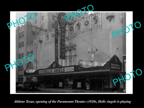 OLD LARGE HISTORIC PHOTO OF ABILENE TEXAS, OPENING OF THE PARAMOUNT THEATER 1920