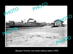 OLD LARGE HISTORIC PHOTO OF BUANGOR VICTORIA, THE RAILWAY STATION 1930