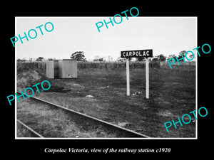 OLD LARGE HISTORIC PHOTO OF CARPOLAC VICTORIA, THE RAILWAY STATION 1920