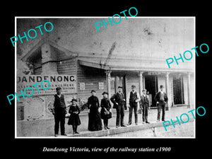 OLD LARGE HISTORIC PHOTO OF DANDENONG VICTORIA, THE RAILWAY STATION 1900