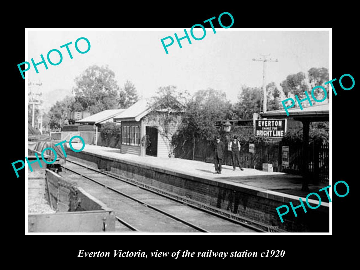 OLD LARGE HISTORIC PHOTO OF EVERTON VICTORIA, THE RAILWAY STATION 1920