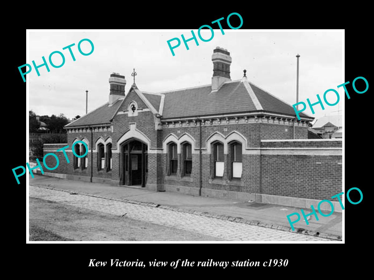 OLD LARGE HISTORIC PHOTO OF KEW VICTORIA, THE RAILWAY STATION 1930