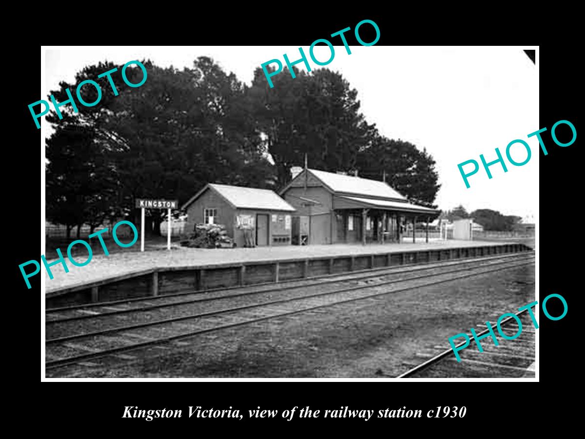 OLD LARGE HISTORIC PHOTO OF KINGSTON VICTORIA, THE RAILWAY STATION 1930