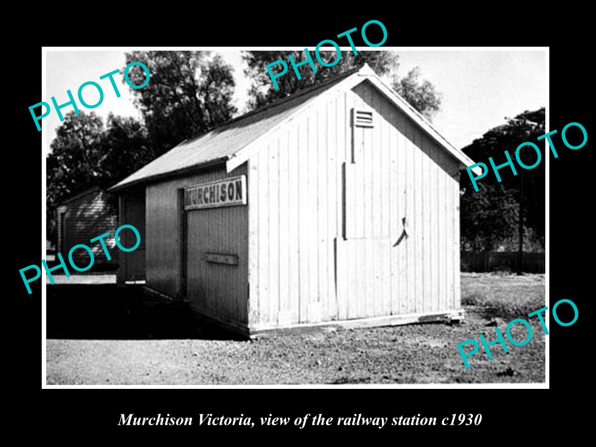 OLD LARGE HISTORIC PHOTO OF MURCHISON VICTORIA, THE RAILWAY STATION 1930