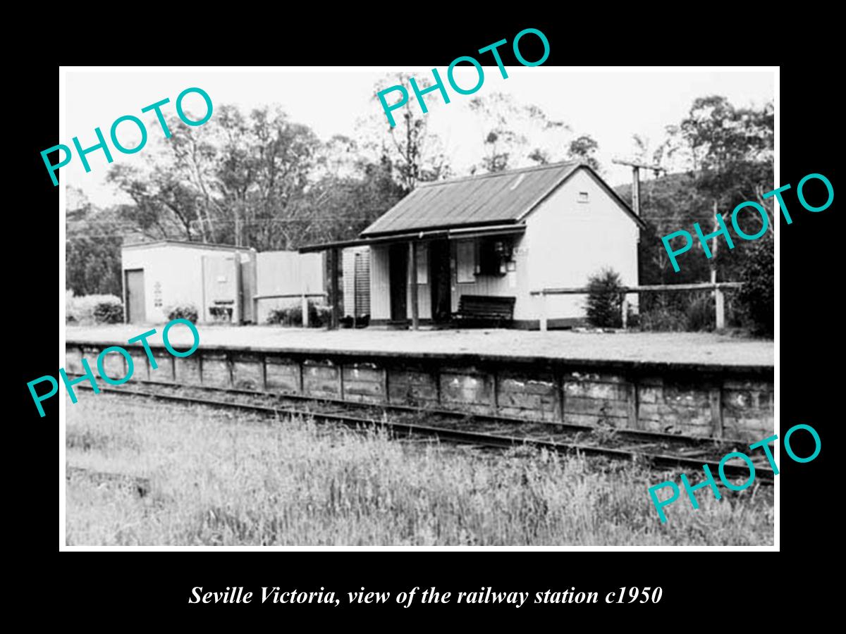 OLD LARGE HISTORIC PHOTO OF SEVILLE VICTORIA, THE RAILWAY STATION 1950