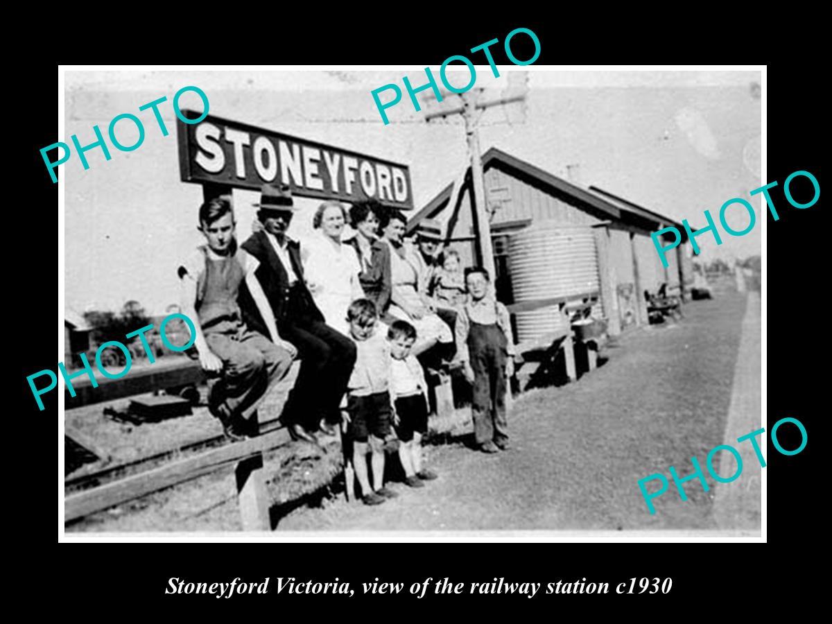 OLD LARGE HISTORIC PHOTO OF STONEYFORD VICTORIA, THE RAILWAY STATION 1930