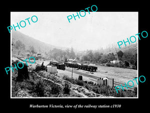 OLD LARGE HISTORIC PHOTO OF WARBURTON  VICTORIA, THE RAILWAY STATION 1930