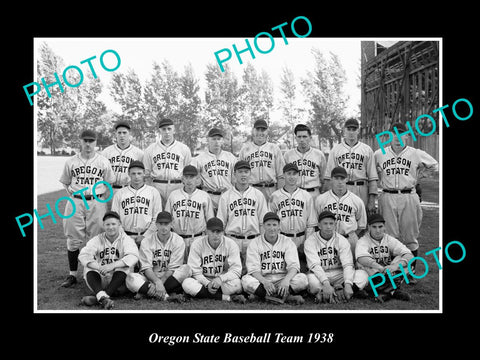 OLD LARGE HISTORIC PHOTO OF THE OREGON STATE BASEBALL TEAM c1938