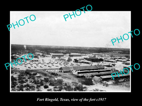 OLD LARGE HISTORIC PHOTO OF RIO GRANDE TEXAS, VIEW OF FORT RINGGOLD c1917