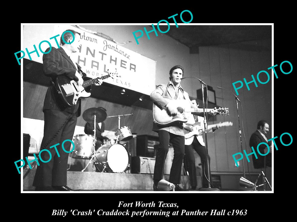 OLD LARGE HISTORIC PHOTO OF FORT WORTH TEXAS CRASH CRADDOCK AT PANTHER HALL 1963