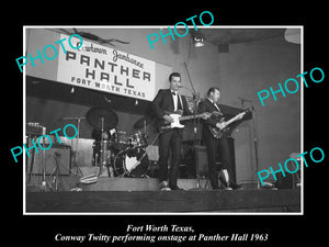 OLD LARGE HISTORIC PHOTO OF FORT WORTH TEXAS, CONWAY TWITTY AT PANTHER HALL 1963