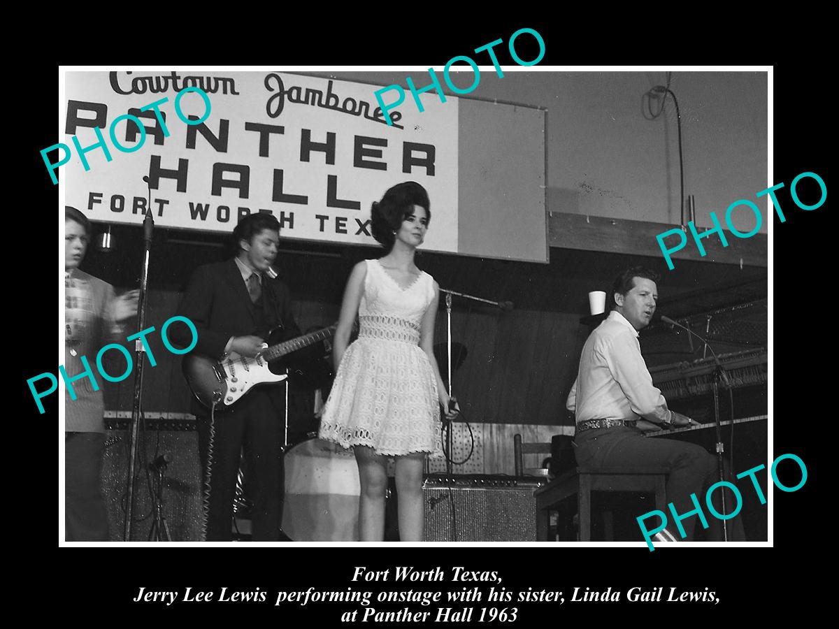 OLD LARGE HISTORIC PHOTO OF FORT WORTH TEXAS, JERRY LEE LEWIS AT PANTHER HALL