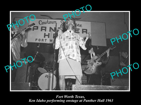 OLD LARGE HISTORIC PHOTO OF FORT WORTH TEXAS, KEN IDAHO AT PANTHER HALL 1963