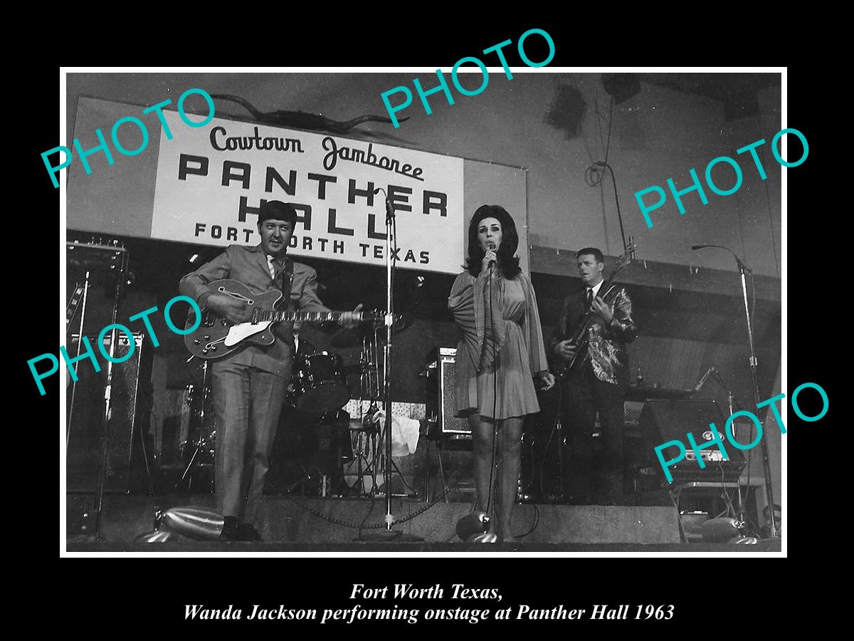 OLD LARGE HISTORIC PHOTO OF FORT WORTH TEXAS, WANDA JACKSON AT PANTHER HALL 1963