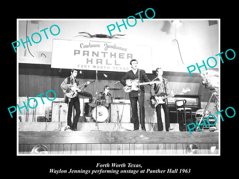 OLD  HISTORIC PHOTO OF FORT WORTH TEXAS, WAYLON JENNINGS AT PANTHER HALL 1963