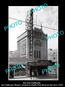 OLD LARGE HISTORIC PHOTO OF SAN JOSE CALIFORNIA, THE CALIFORNIA THEATER c1925