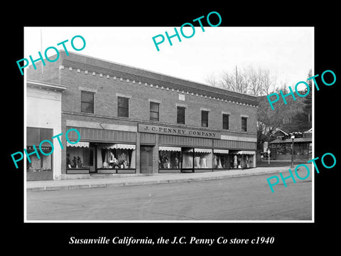 OLD LARGE HISTORIC PHOTO OF SUSANVILLE CALIFORNIA, THE J C PENNY STORE c1940