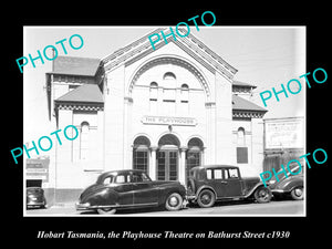 OLD LARGE HISTORIC PHOTO OF HOBART TASMANIA, VIEW OF THE PLAYHOUSE THEATRE c1930