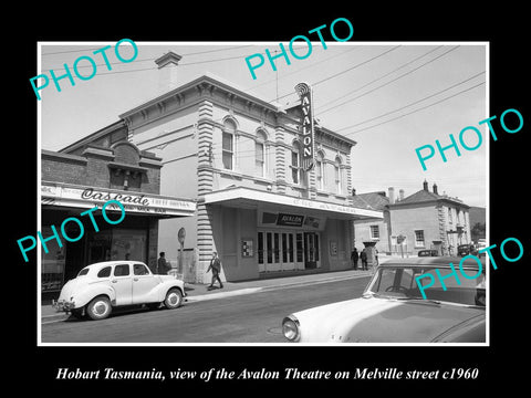 OLD LARGE HISTORIC PHOTO OF HOBART TASMANIA, VIEW OF THE AVALON THEATRE c1930