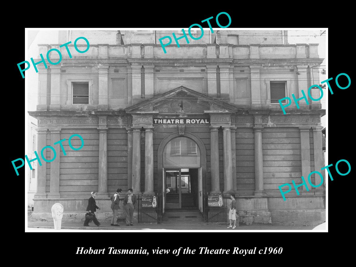 OLD LARGE HISTORIC PHOTO OF HOBART TASMANIA, VIEW OF THE THEATRE ROYAL c1960