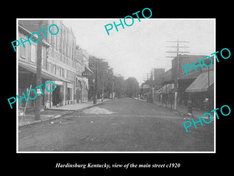 OLD LARGE HISTORIC PHOTO OF HARDINSBURG KENTUCKY, VIEW OF THE MAIN STREET c1920