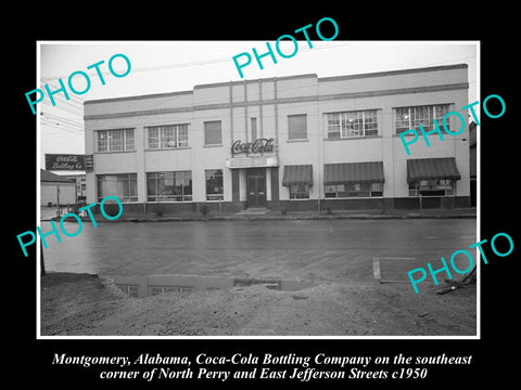 OLD LARGE HISTORIC PHOTO OF MONTGOMERY ALABAMA, THE COCA COLA FACTORY c1950