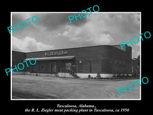 OLD LARGE HISTORIC PHOTO OF TUSCALOOSA ALABAMA, THE ZIEGLER MEAT FACTORY c1950