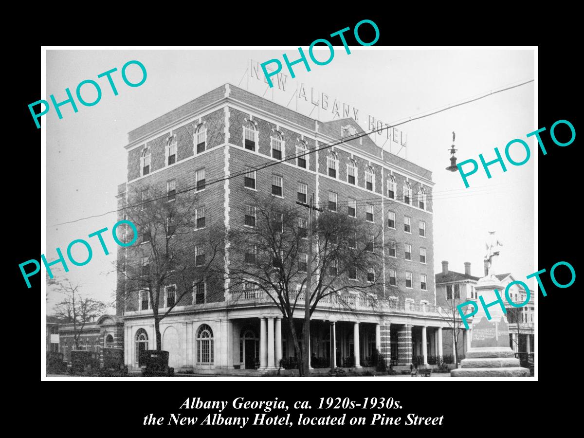 OLD LARGE HISTORIC PHOTO OF ALBANY GEORGIA, VIEW OF THE NEW ALBANY HOTEL c1930