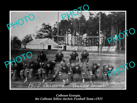 OLD LARGE HISTORIC PHOTO OF CALHOUN GEORGIA, YELLOW JACKETS FOOTBALL TEAM 1925