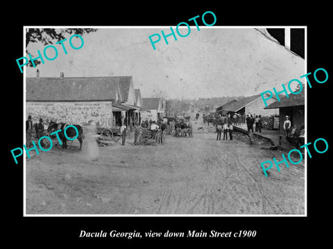 OLD LARGE HISTORIC PHOTO OF DACULA GEORGIA, VIEW OF THE MAIN STREET c1900