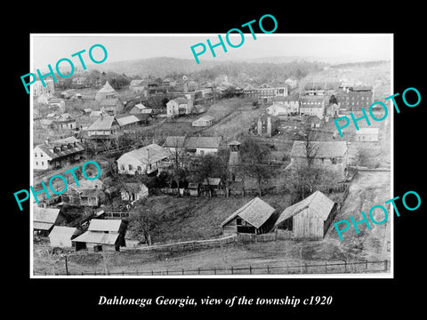 OLD LARGE HISTORIC PHOTO OF DAHLONEGA GEORGIA, VIEW OF THE TOWNSHIP c1920